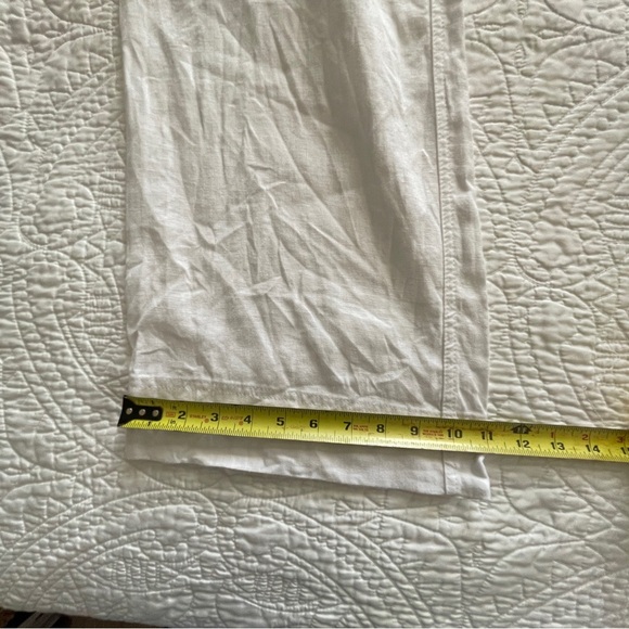 Ralph Lauren 100% Linen Wide Leg White Pants Size 6 - Picture 13 of 16